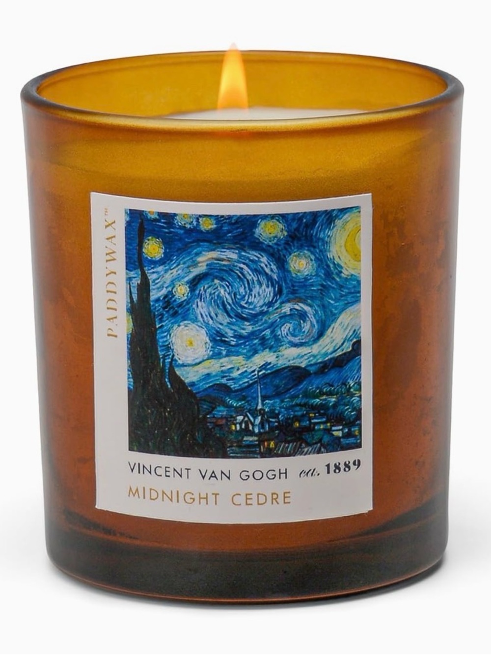 Paddywax Vincent Van Gogh Midnight Cedre Amber Scented Candle